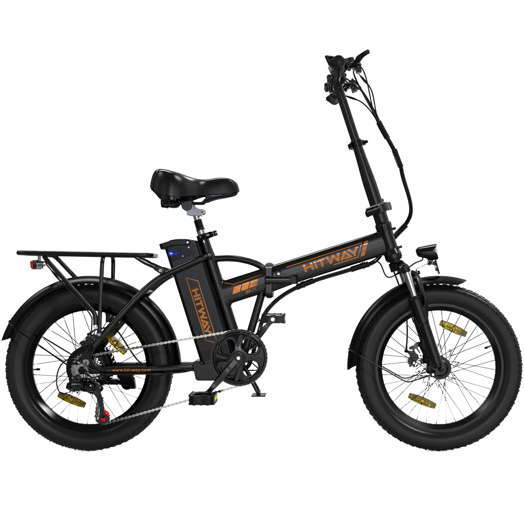 BK11 E-Bike 250W – 20 Zoll Fatbike mit 36V 12Ah Akku, 25 km/h & faltbarem Design