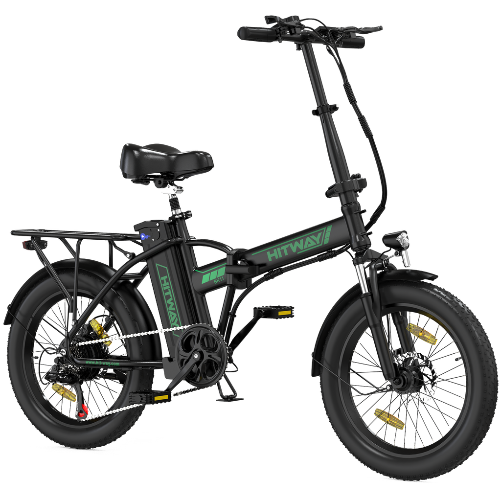 BK11 E-Bike 250W – 20 Zoll Fatbike mit 36V 12Ah Akku, 25 km/h & faltbarem Design