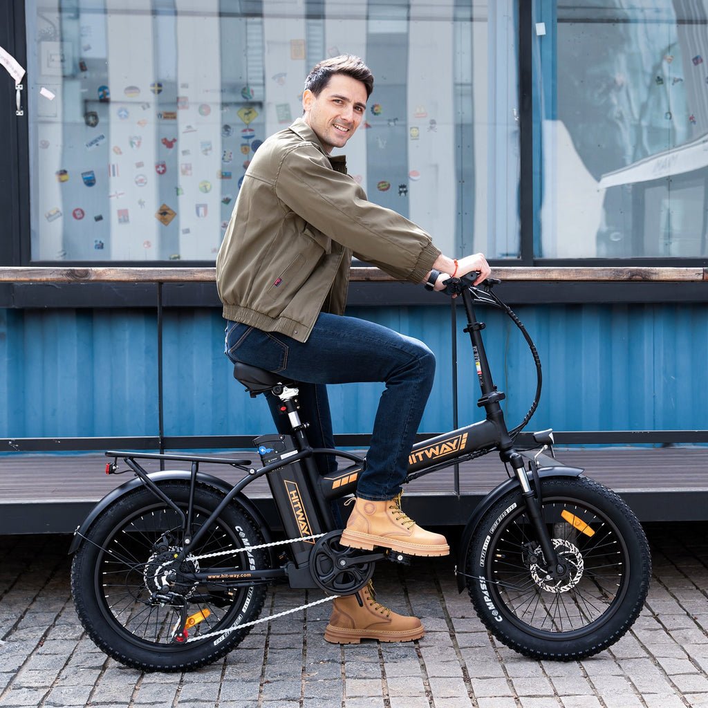 BK11 E-Bike 250W – 20 Zoll Fatbike mit 36V 12Ah Akku, 25 km/h & faltbarem Design