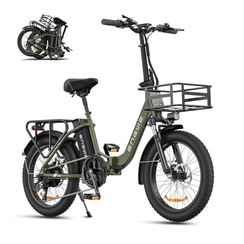 ENGWE E-Bike Klapprad 20 Zoll Elektrofahrrad Fatbike, Grün