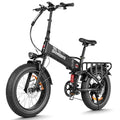 SAMEBIKE fatbike klappbar A02Pro 100km Reichweite fatbike 20 Zoll 48V 15Ah austauschbarer Akku 20"x4" Fat Tire Elektrofahrräder Klappbar mit Vorderradfederung 7-Gang-Pendlerfahrräder(Schwarz)