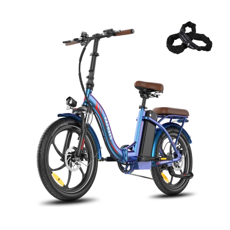 Ebike F20 Pro+ Fatbike Faltrad 20 Zoll mit 36V 22.5AH Akku Damen Ebike Herren 250W, Erwachsene Fatbike Elektromobilrad 140kg, E Mountainbike 20°, Ebike 25km/h (Handyhalter, Buntes Blau)