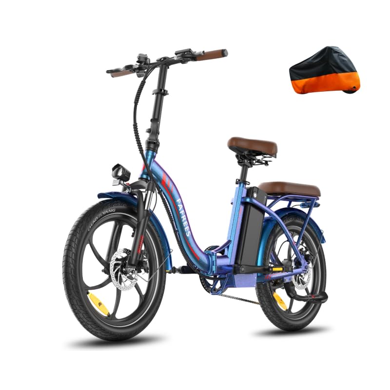 Ebike F20 Pro+ Fatbike Faltrad 20 Zoll mit 36V 22.5AH Akku Damen Ebike Herren 250W, Erwachsene Fatbike Elektromobilrad 140kg, E Mountainbike 20°, Ebike 25km/h (Handyhalter, Buntes Blau)