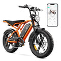 TST E Bikes Mountainbike Fatbike 20 Zoll Elektrofahrrad Herren Damen Elektro Fahrrad mit APP-Steuerung und Federung, E Fatbike 48V 15Ah Batterie 250W Motor 25km/h E Fahrrad
