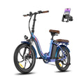 Ebike F20 Pro+ Fatbike Faltrad 20 Zoll mit 36V 22.5AH Akku Damen Ebike Herren 250W, Erwachsene Fatbike Elektromobilrad 140kg, E Mountainbike 20°, Ebike 25km/h (Handyhalter, Buntes Blau)