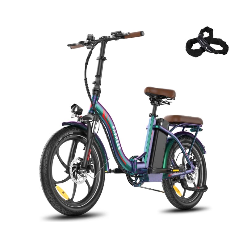 Ebike F20 Pro+ Fatbike Faltrad 20 Zoll mit 36V 22.5AH Akku Damen Ebike Herren 250W, Erwachsene Fatbike Elektromobilrad 140kg, E Mountainbike 20°, Ebike 25km/h (Handyhalter, Buntes Blau)