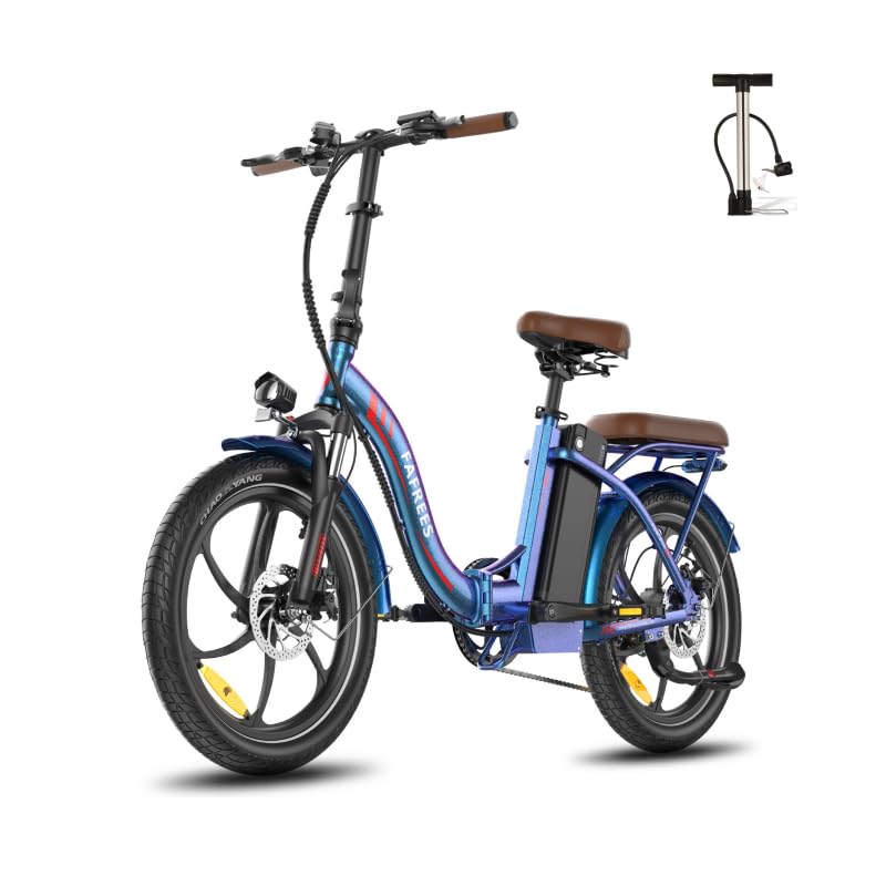 Ebike F20 Pro+ Fatbike Faltrad 20 Zoll mit 36V 22.5AH Akku Damen Ebike Herren 250W, Erwachsene Fatbike Elektromobilrad 140kg, E Mountainbike 20°, Ebike 25km/h (Handyhalter, Buntes Blau)