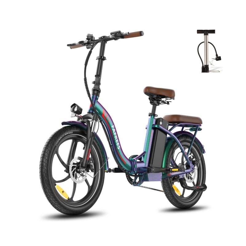 Ebike F20 Pro+ Fatbike Faltrad 20 Zoll mit 36V 22.5AH Akku Damen Ebike Herren 250W, Erwachsene Fatbike Elektromobilrad 140kg, E Mountainbike 20°, Ebike 25km/h (Handyhalter, Buntes Blau)