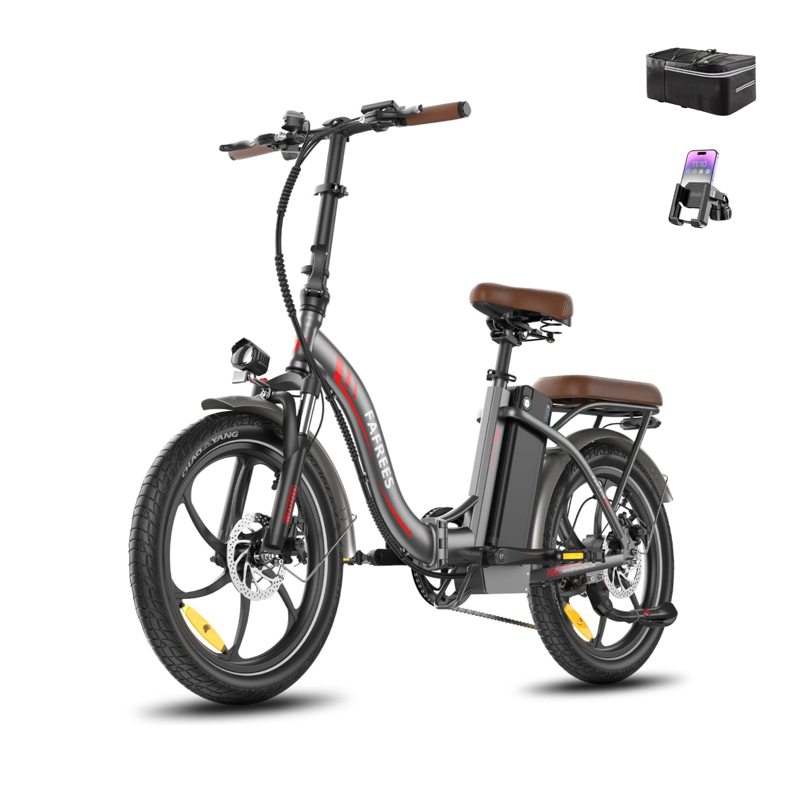Ebike F20 Pro+ Fatbike Faltrad 20 Zoll mit 36V 22.5AH Akku Damen Ebike Herren 250W, Erwachsene Fatbike Elektromobilrad 140kg, E Mountainbike 20°, Ebike 25km/h (Handyhalter, Buntes Blau)