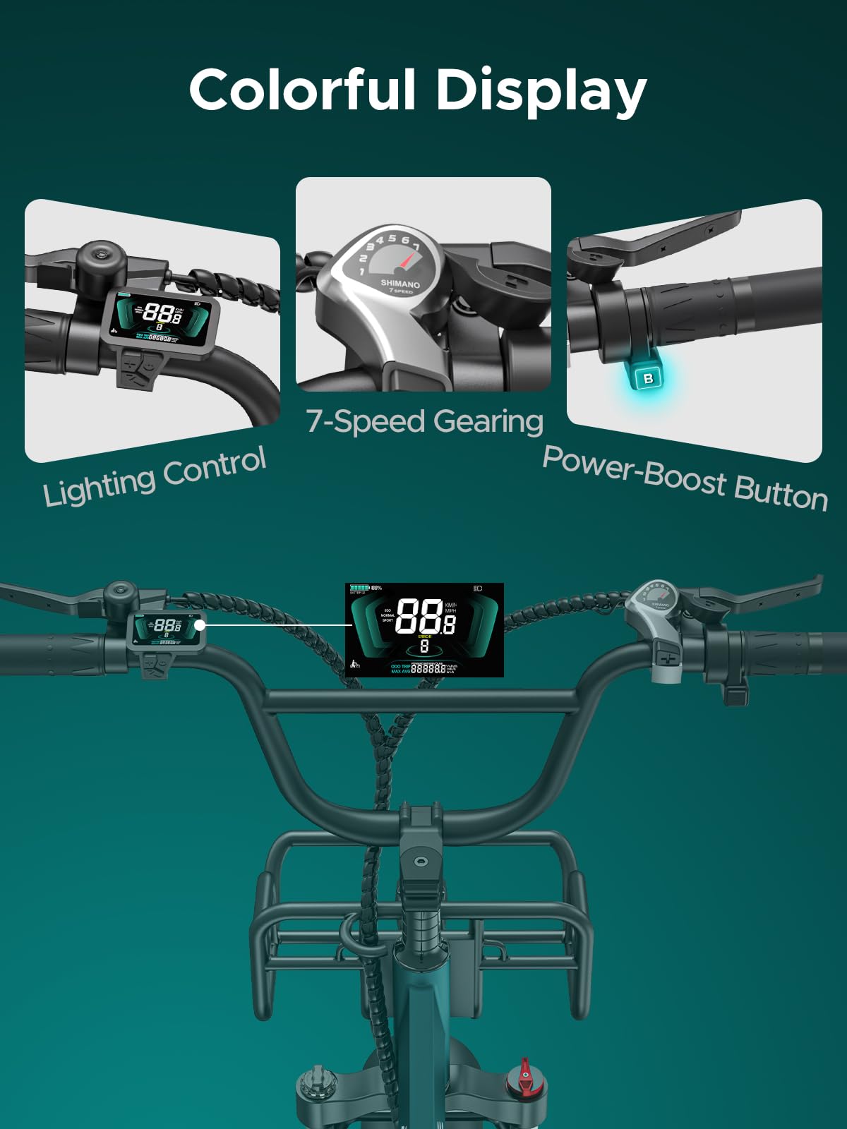 ENGWE E Bike Herren mit 48V 13Ah Batterie, 20 * 4.0 Zoll, 7-Gang Getriebe mit LCD-Display, 250W Motor & 25km/h, Reichweite bis zu 120km L20/L20 Boost