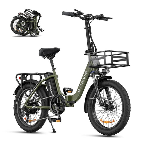 ENGWE E-Bike Klapprad 20 Zoll Elektrofahrrad Fatbike, Grün