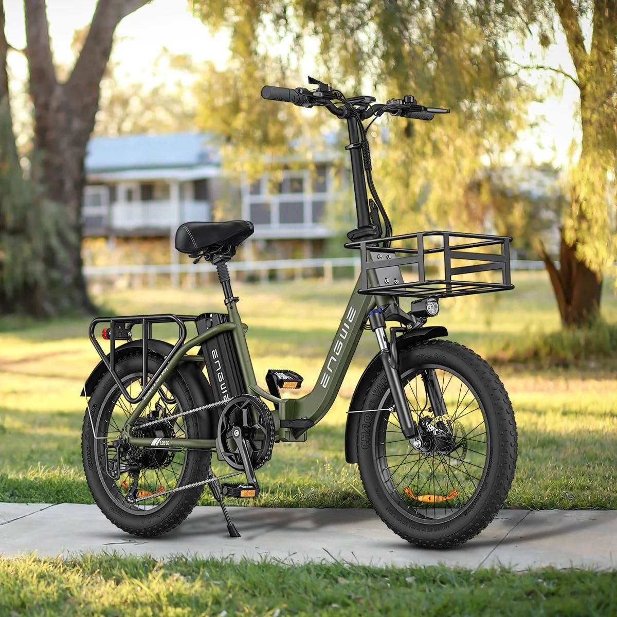 ENGWE E-Bike Klapprad 20 Zoll Elektrofahrrad Fatbike, Grün