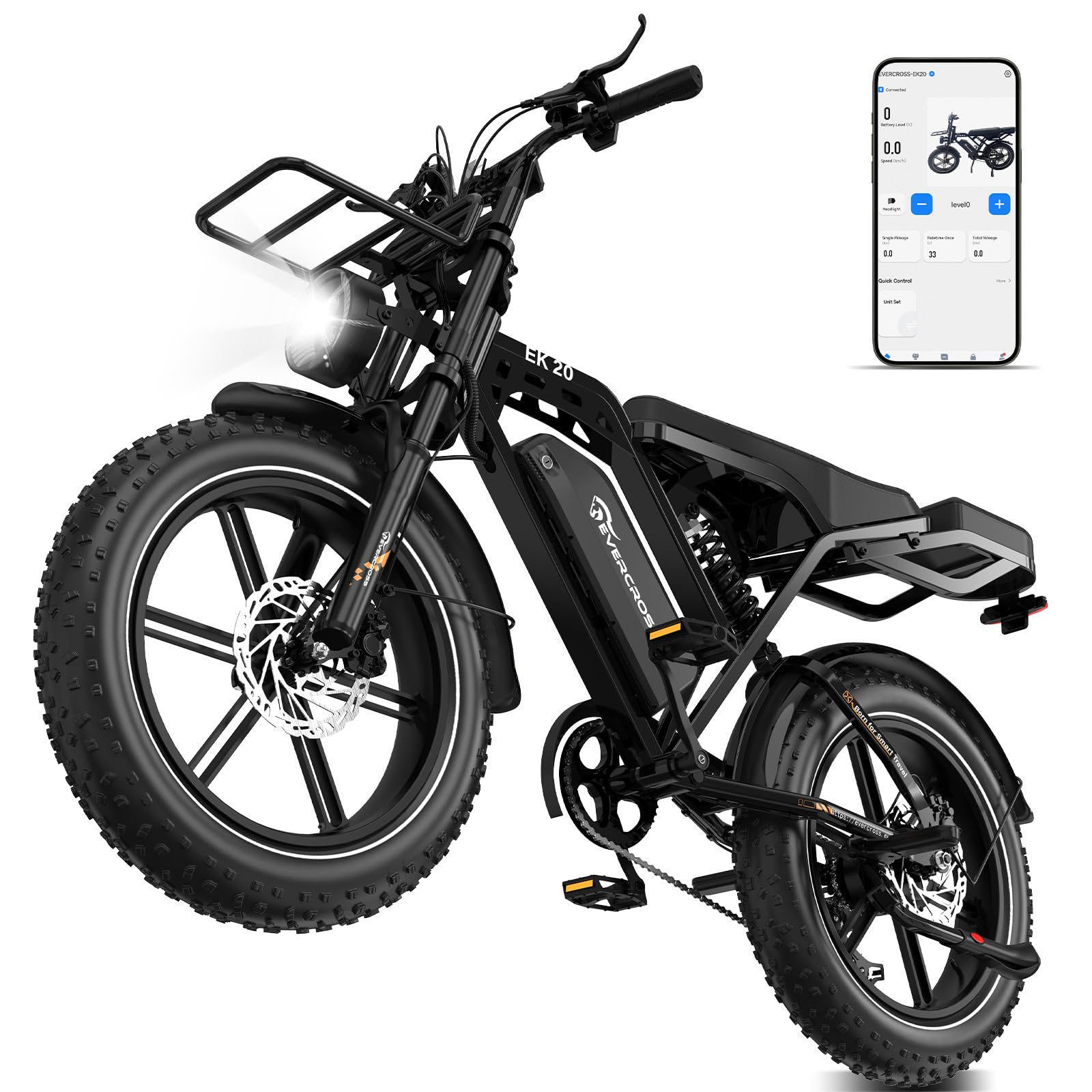 EVERCROSS EK5 Elektrofahrrad, 250W E Bike für Erwachsene, 36V Faltbares Elektrofahrräder Mountainbike, bis zu 25KM/H, Reichweite 35-60km, 16'' Reifen Elektrisches City Bike mit Verstellbarem Sitz
