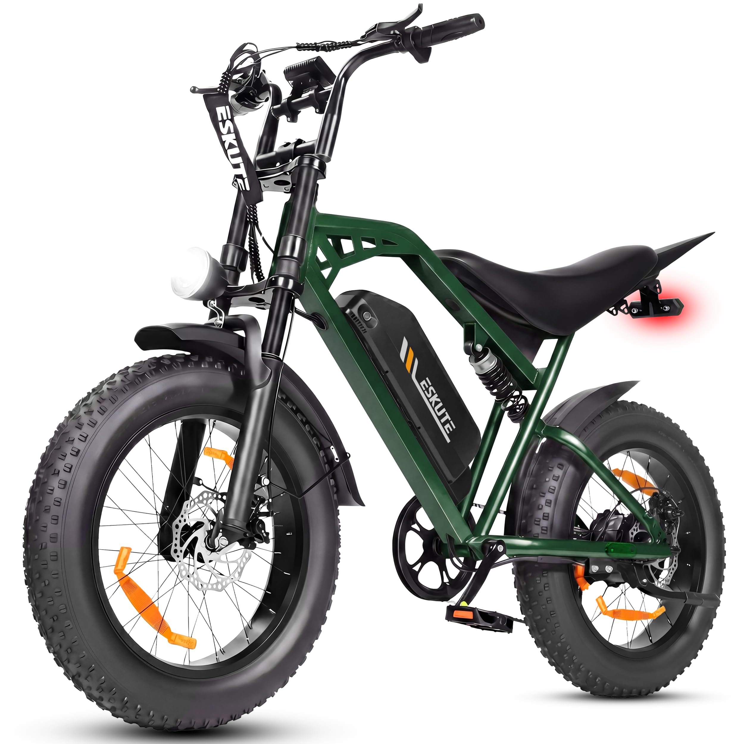 ESKUTE V202 2er Set E-Bike, 48V 20,8Ah Akku, 20×4 Zoll Fatbike, NFC-Entsperrung, bis 80 km Reichweite, Vollfederung für Gelände, Schnee & Sand
