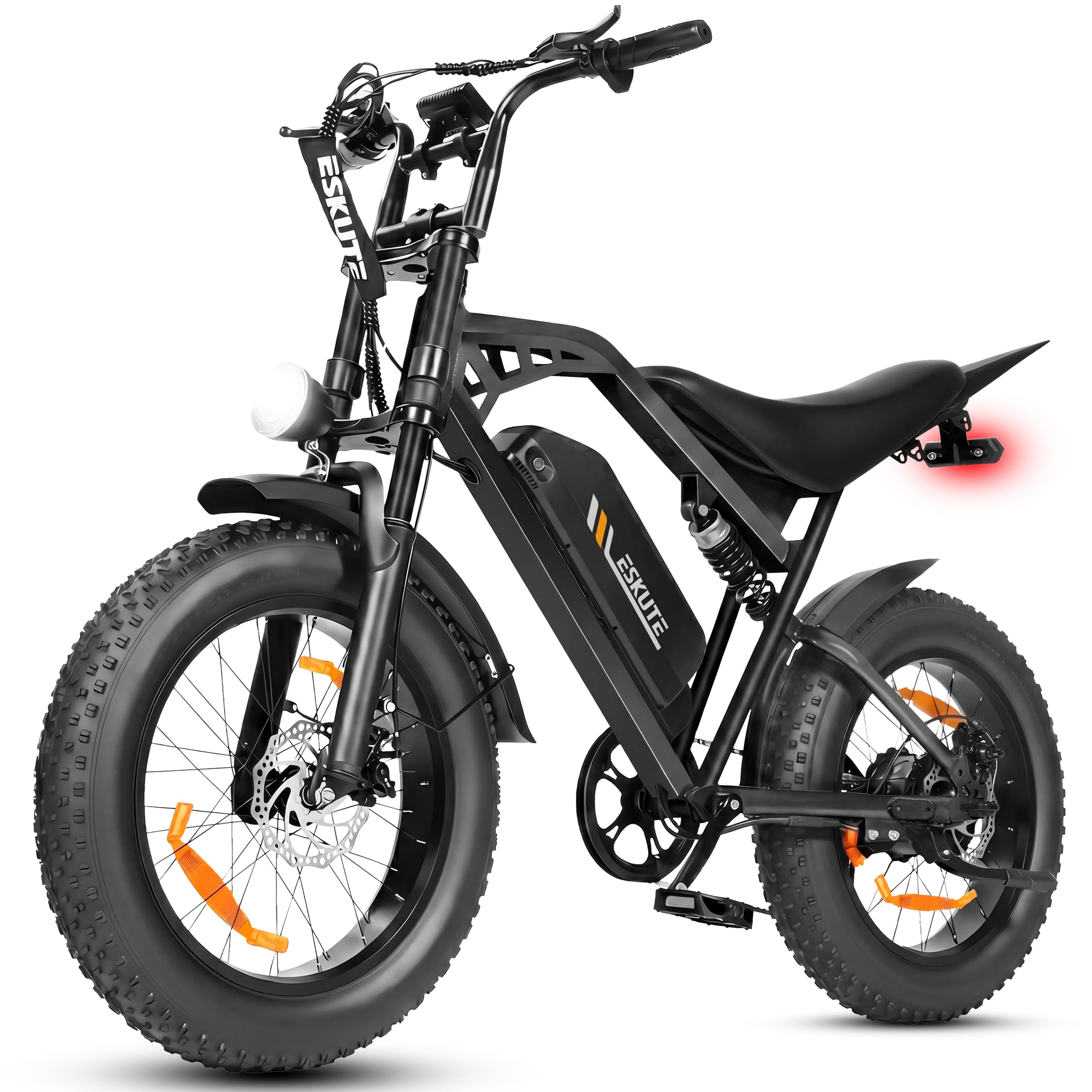 ESKUTE V202 2er Set E-Bike, 48V 20,8Ah Akku, 20×4 Zoll Fatbike, NFC-Entsperrung, bis 80 km Reichweite, Vollfederung für Gelände, Schnee & Sand