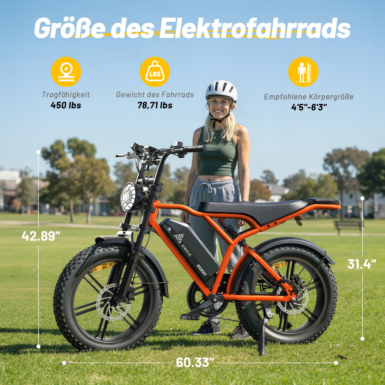 TST E Bikes Mountainbike Fatbike 20 Zoll Elektrofahrrad Herren Damen Elektro Fahrrad mit APP-Steuerung und Federung, E Fatbike 48V 15Ah Batterie 250W Motor 25km/h E Fahrrad