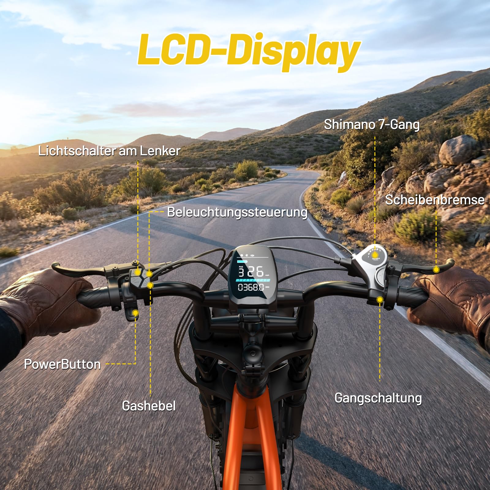 TST E Bikes Mountainbike Fatbike 20 Zoll Elektrofahrrad Herren Damen Elektro Fahrrad mit APP-Steuerung und Federung, E Fatbike 48V 15Ah Batterie 250W Motor 25km/h E Fahrrad