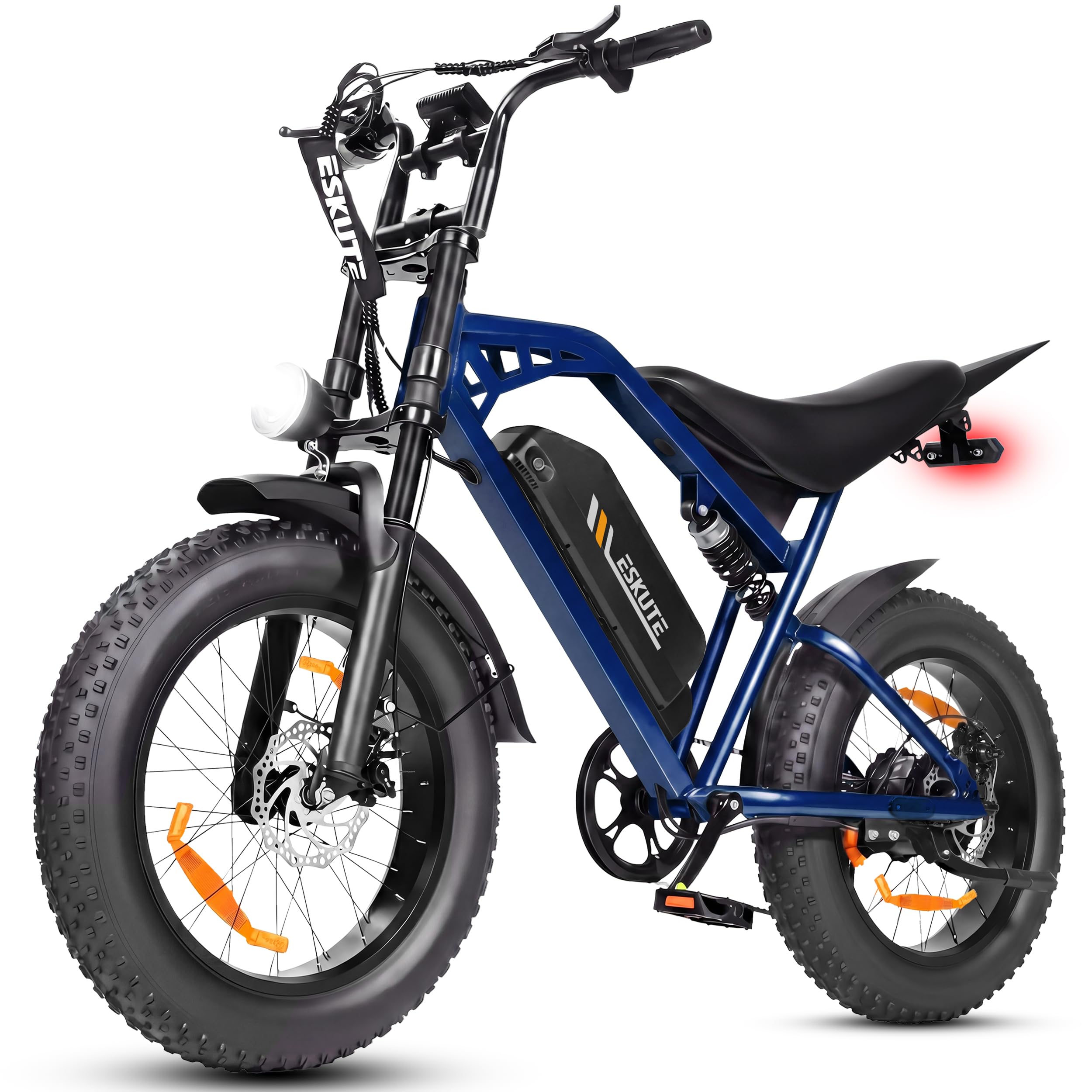 ESKUTE V202 2er Set E-Bike, 48V 20,8Ah Akku, 20×4 Zoll Fatbike, NFC-Entsperrung, bis 80 km Reichweite, Vollfederung für Gelände, Schnee & Sand