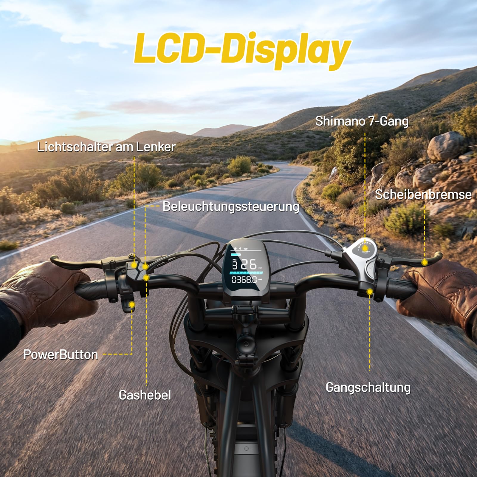 TST E Bikes Mountainbike Fatbike 20 Zoll Elektrofahrrad Herren Damen Elektro Fahrrad mit APP-Steuerung und Federung, E Fatbike 48V 15Ah Batterie 250W Motor 25km/h E Fahrrad
