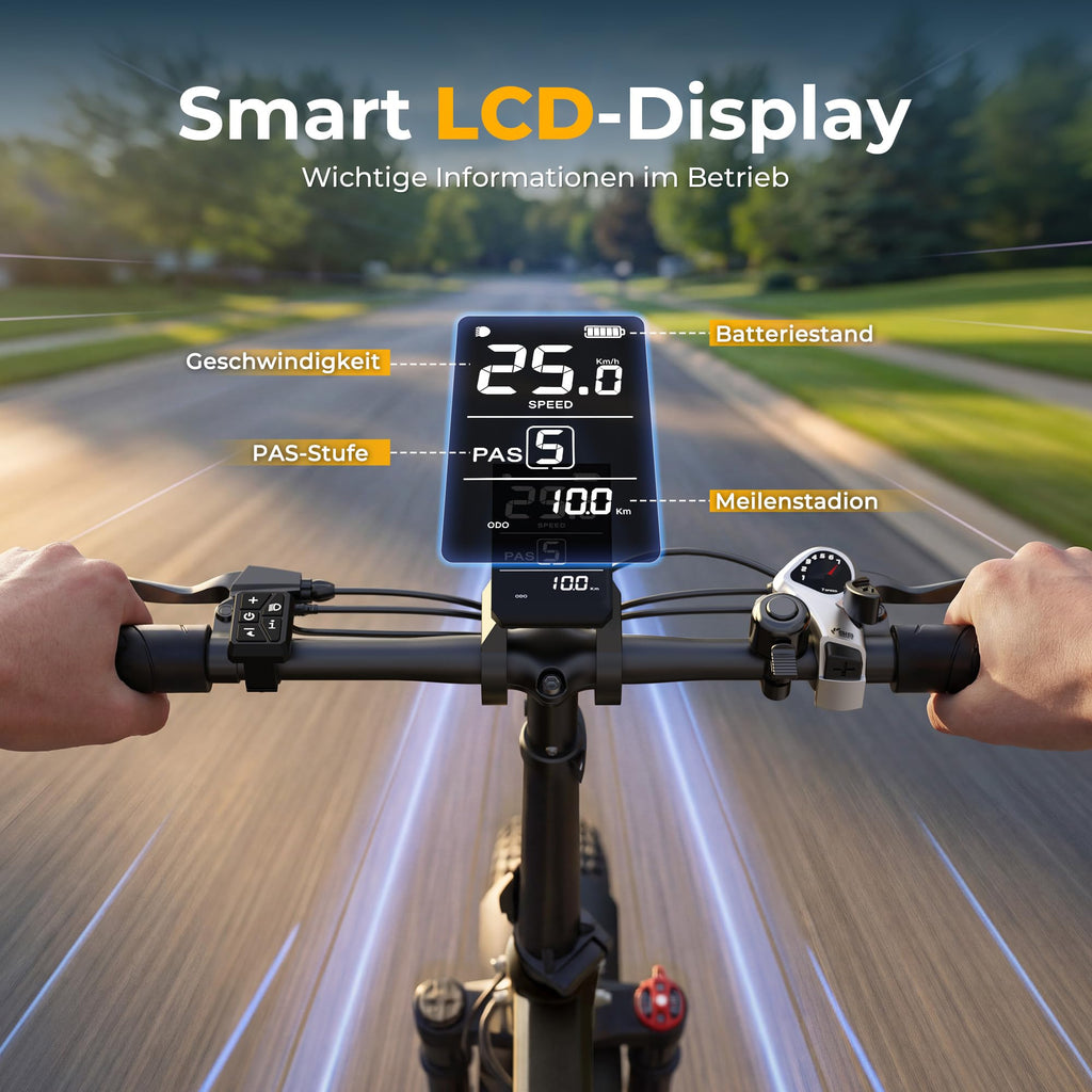 VARUN E Bike, 20 Zoll Elektrofahrräder mit 48V 13Ah (624Wh) Akku, bis 120KM Reichweite, 4.0 Fat tire Pedelec, StVZO, E-Bike Herren Damen mit 7-Gang für jedes Gelände, S20-1