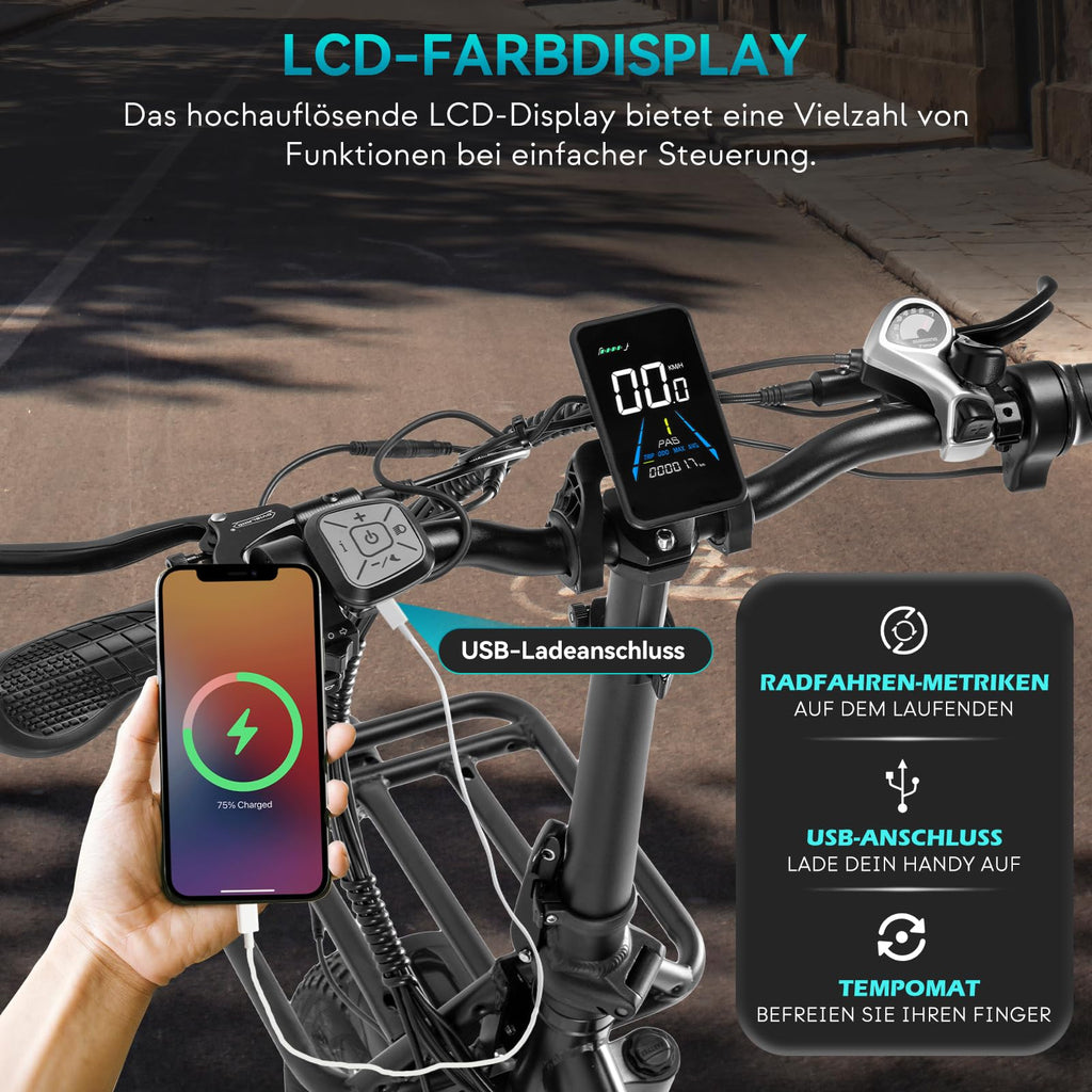 Fafrees F20 X-Max E-Bike Klapprad Elektrofahrrad 48V 30Ah Akku 20 Zoll *4.0 Fat Tire E-Mountainbike Maximales Drehmoment 65 N.m