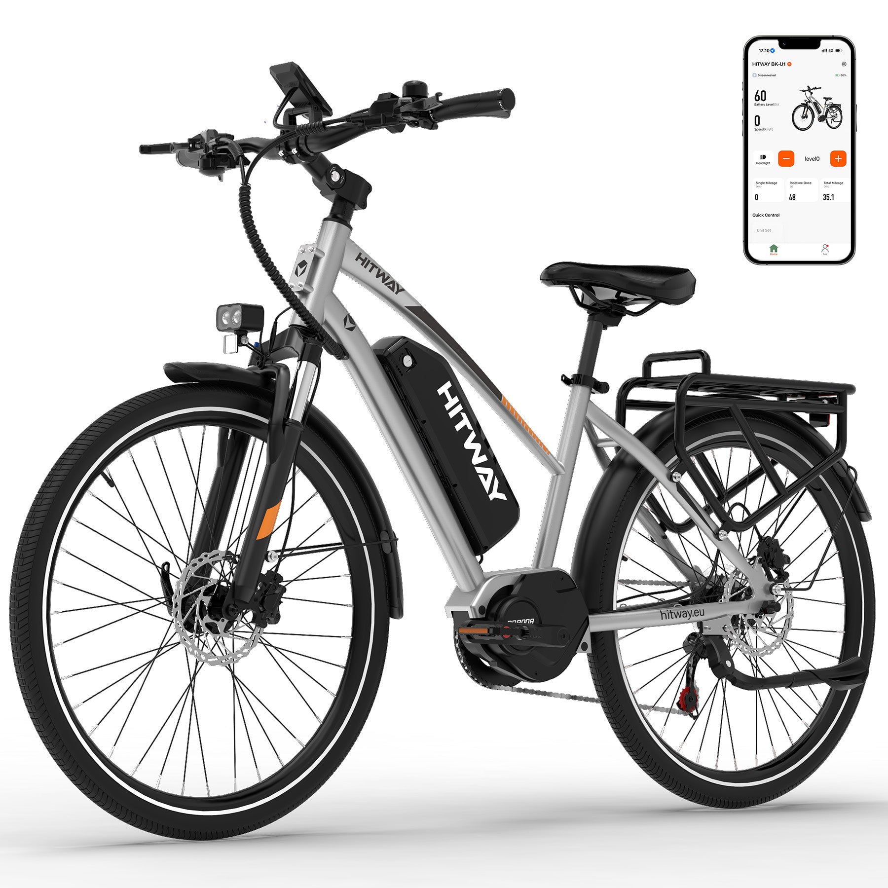 BK-U1 E-Bike mit Ananda M60 Mittelmotor – 150–180 km Reichweite, NFC & App, 27.5" Trekking Elektrofahrrad