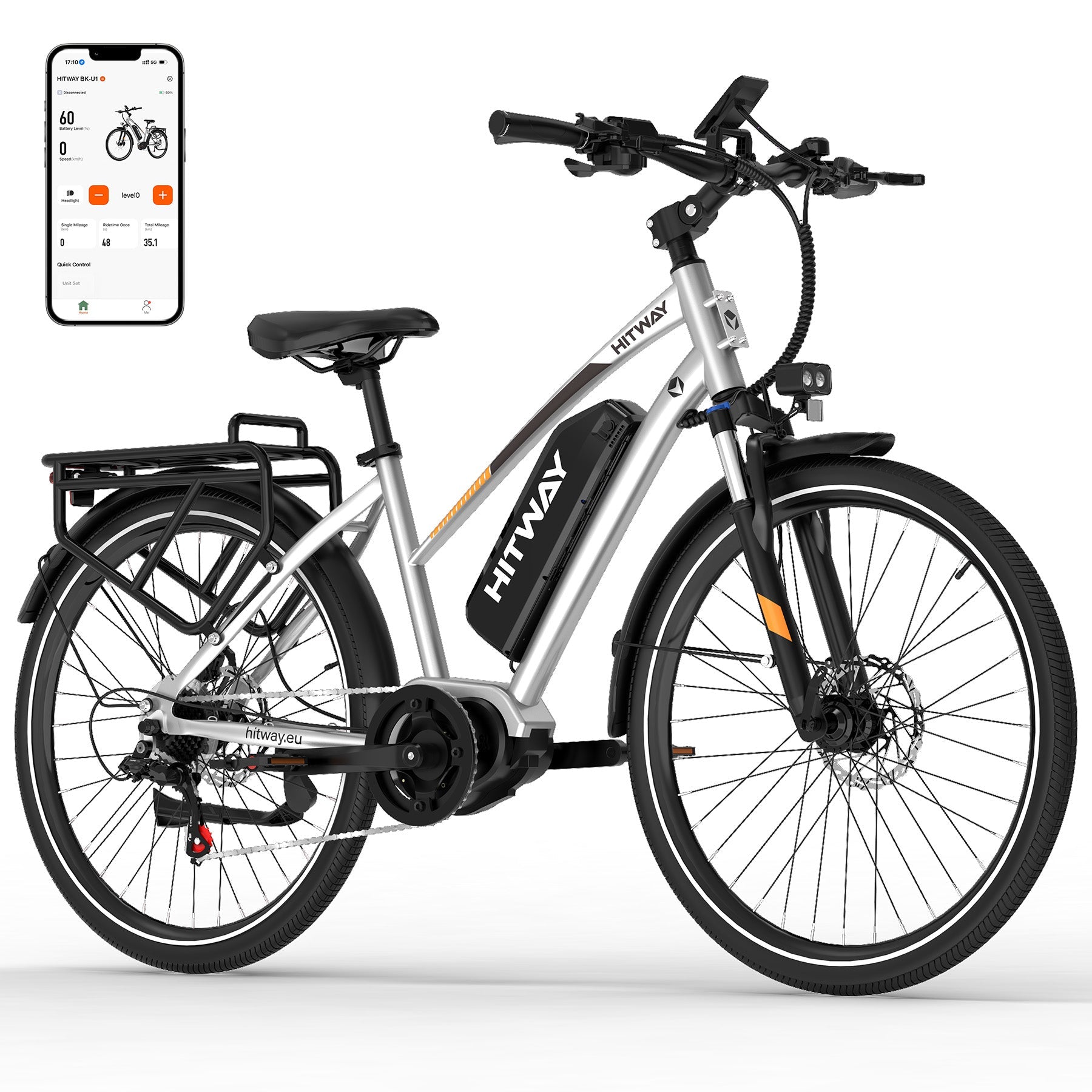 BK-U1 E-Bike mit Ananda M60 Mittelmotor – 150–180 km Reichweite, NFC & App, 27.5" Trekking Elektrofahrrad
