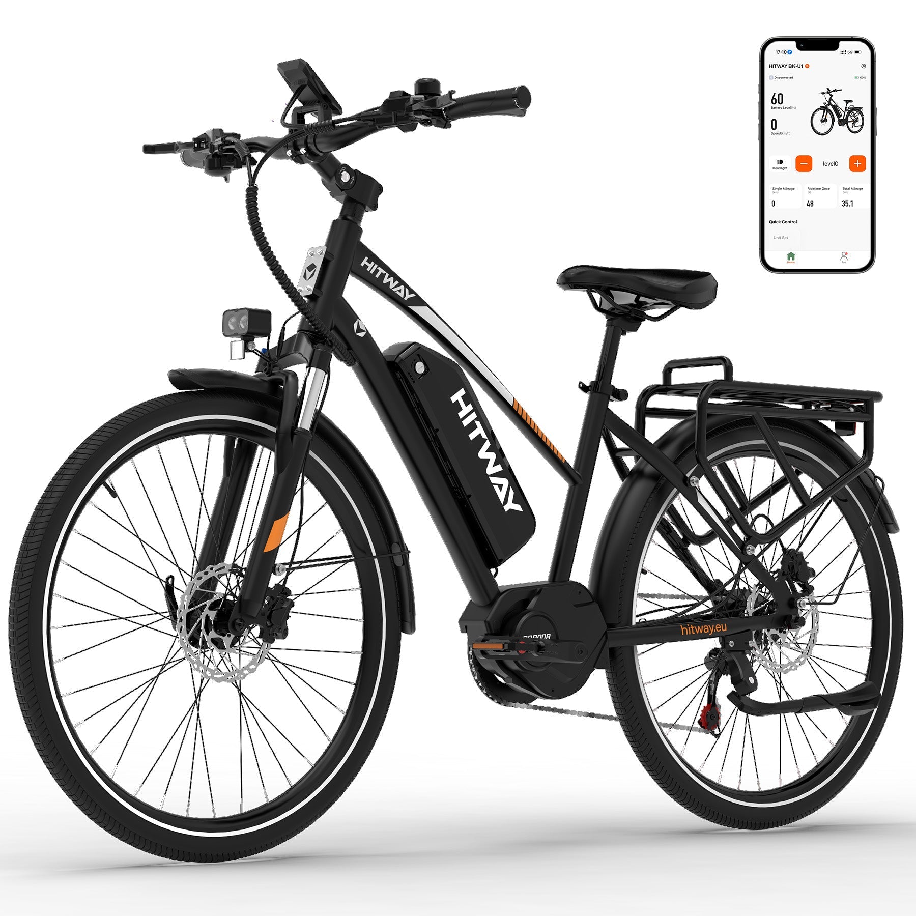BK-U1 E-Bike mit Ananda M60 Mittelmotor – 150–180 km Reichweite, NFC & App, 27.5" Trekking Elektrofahrrad