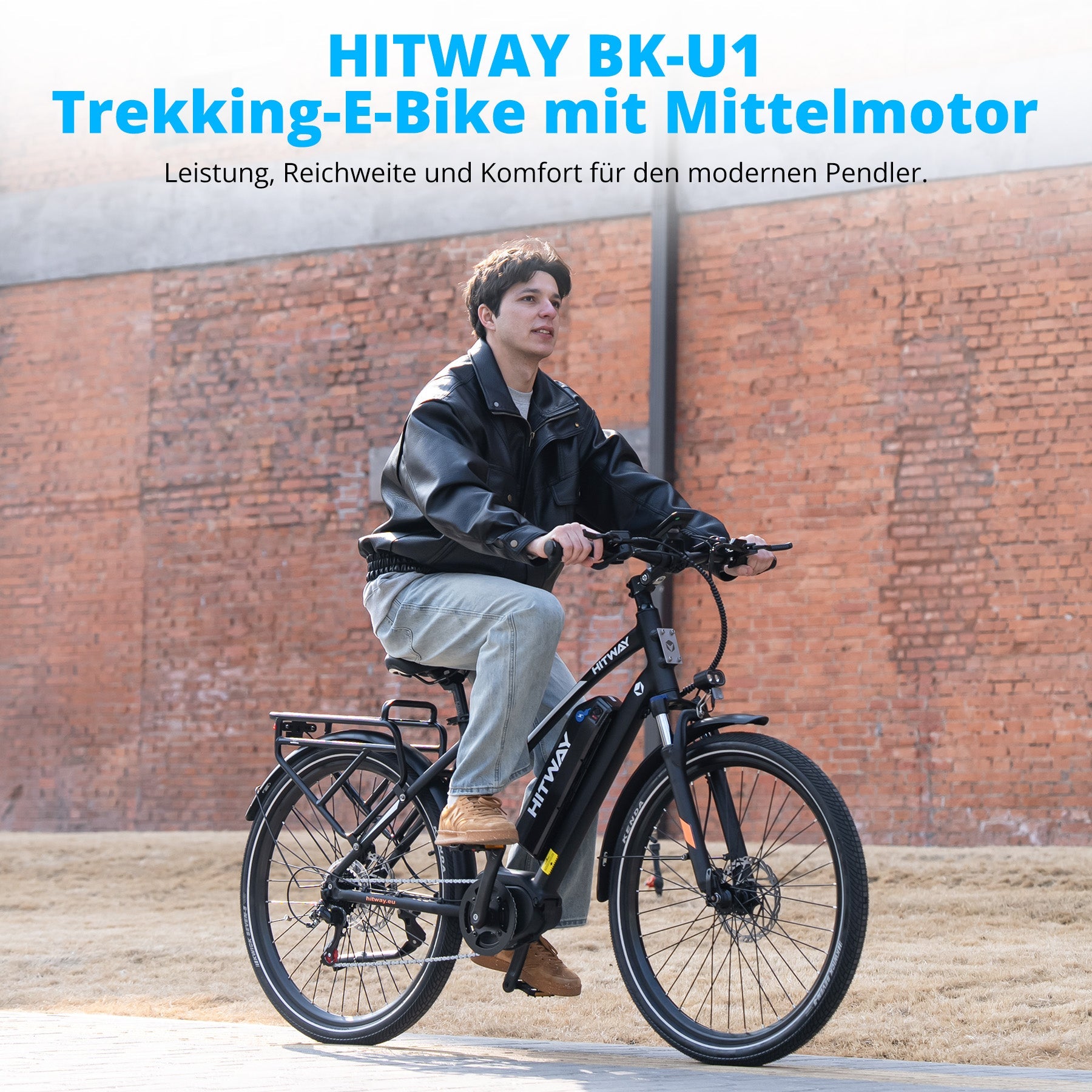 BK-U1 E-Bike mit Ananda M60 Mittelmotor – 150–180 km Reichweite, NFC & App, 27.5" Trekking Elektrofahrrad