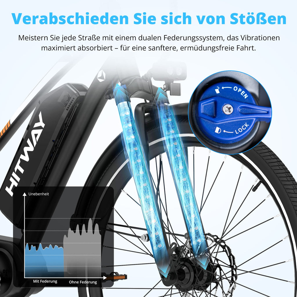 BK-U1 E-Bike mit Ananda M60 Mittelmotor – 150–180 km Reichweite, NFC & App, 27.5" Trekking Elektrofahrrad