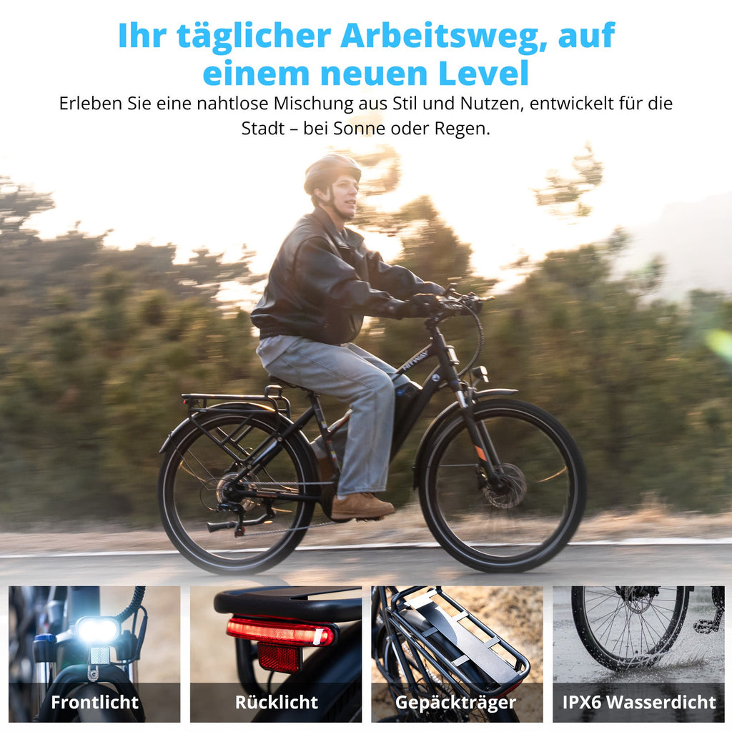 BK-U1 E-Bike mit Ananda M60 Mittelmotor – 150–180 km Reichweite, NFC & App, 27.5" Trekking Elektrofahrrad