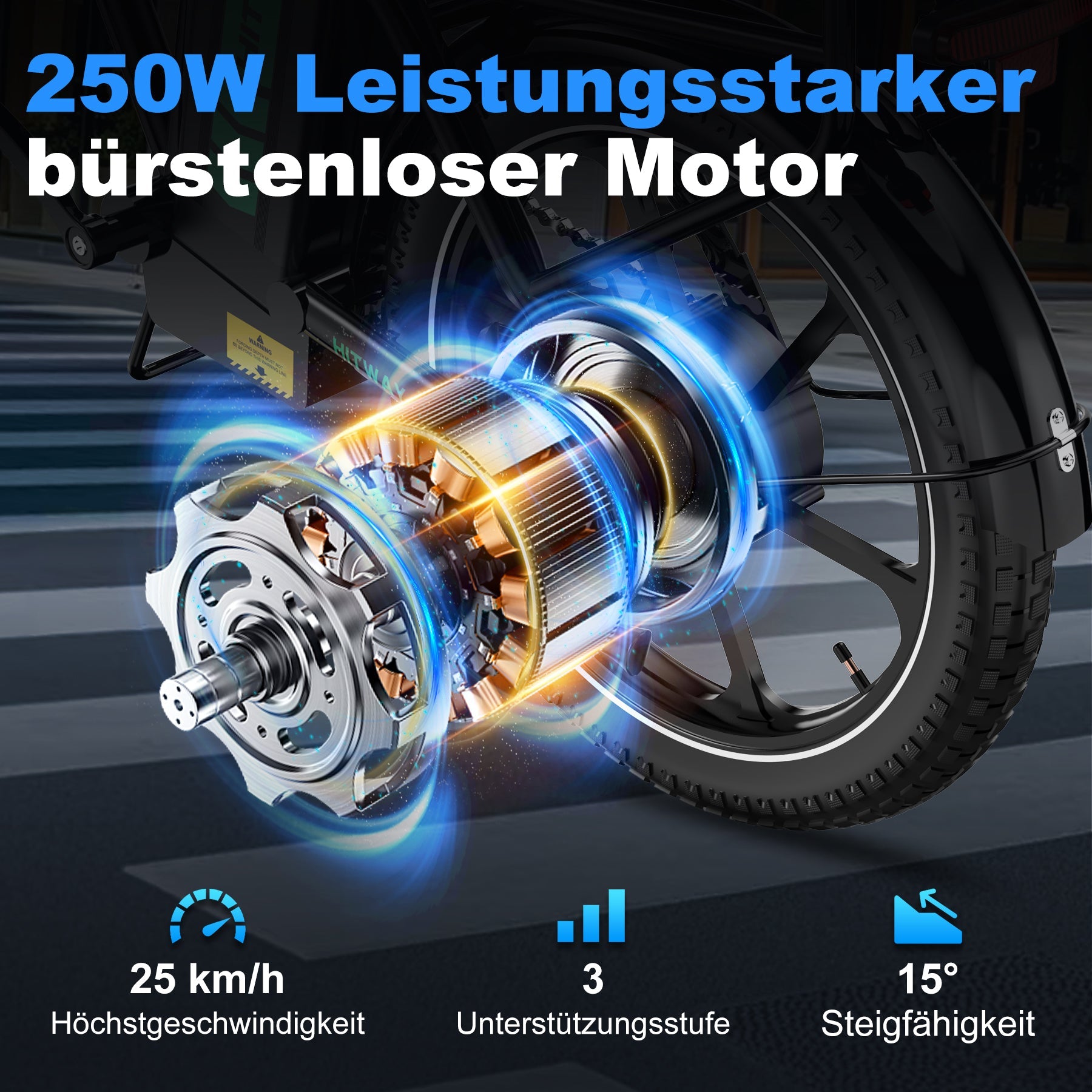HITWAY BK5SL Faltrad E-Bike 250W – Kompaktes 16 Zoll Elektrofahrrad mit 36V 13Ah Akku & App-Steuerung