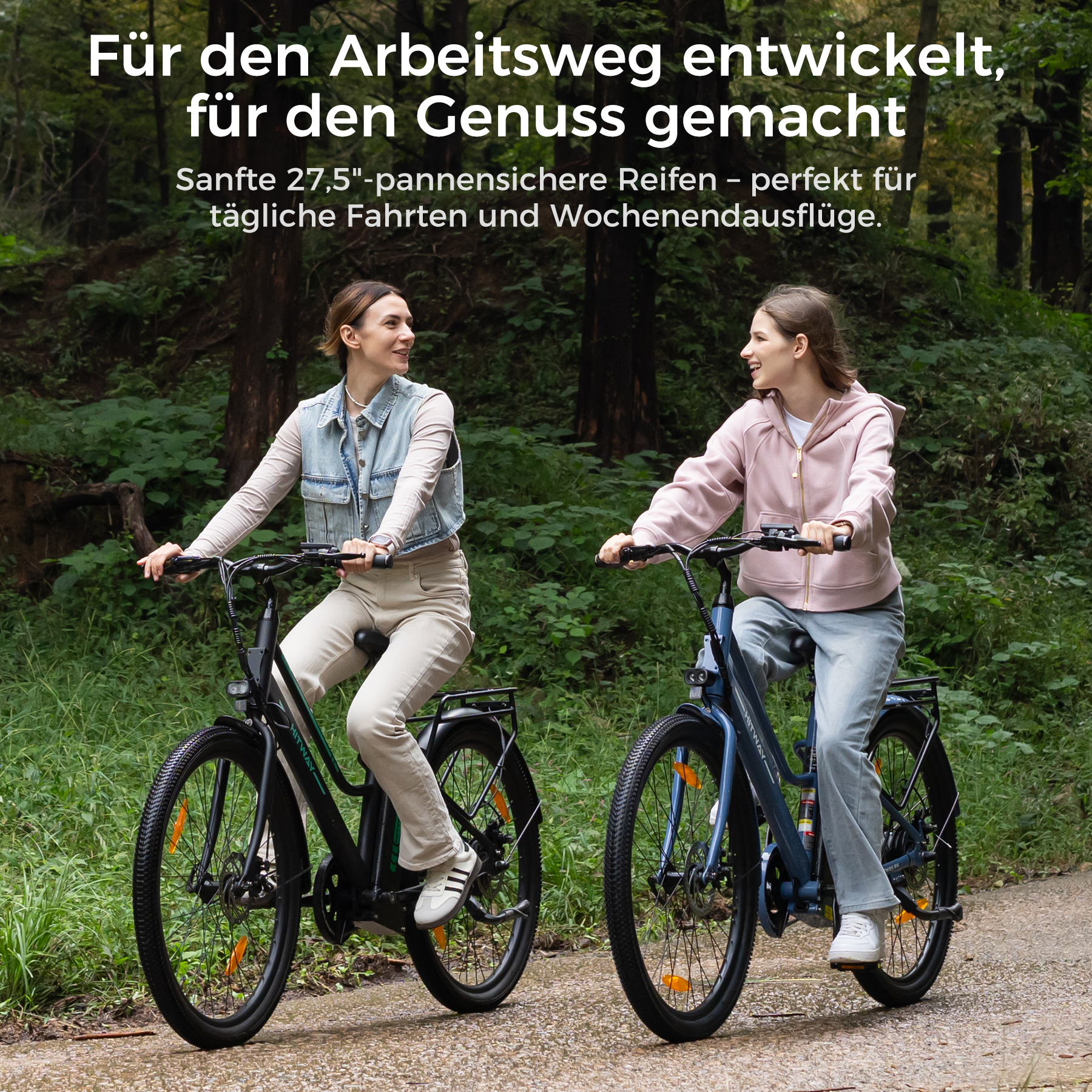 BK8SL E-Bike 250W – 27,5 Zoll City E-Bike mit 36V 13Ah Akku, Bluetooth App & Tiefeinstieg