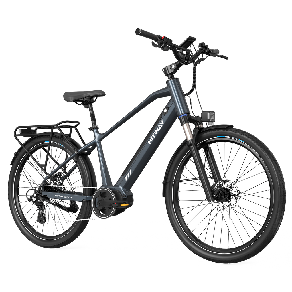 BK33 E-Bike 250W Mid-Drive – 26 Zoll Elektrofahrrad mit 80Nm Drehmoment, 374Wh Akku & App-Steuerung