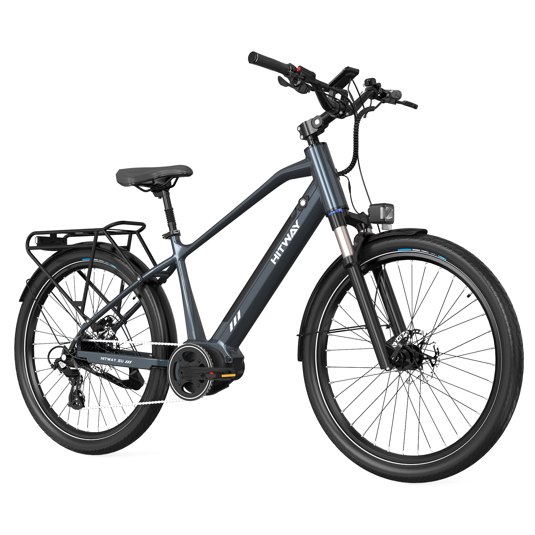 BK33 E-Bike 250W Mid-Drive – 26 Zoll Elektrofahrrad mit 80Nm Drehmoment, 374Wh Akku & App-Steuerung