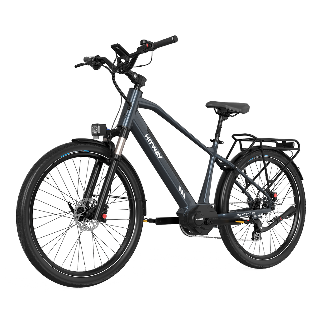 BK33 E-Bike 250W Mid-Drive – 26 Zoll Elektrofahrrad mit 80Nm Drehmoment, 374Wh Akku & App-Steuerung