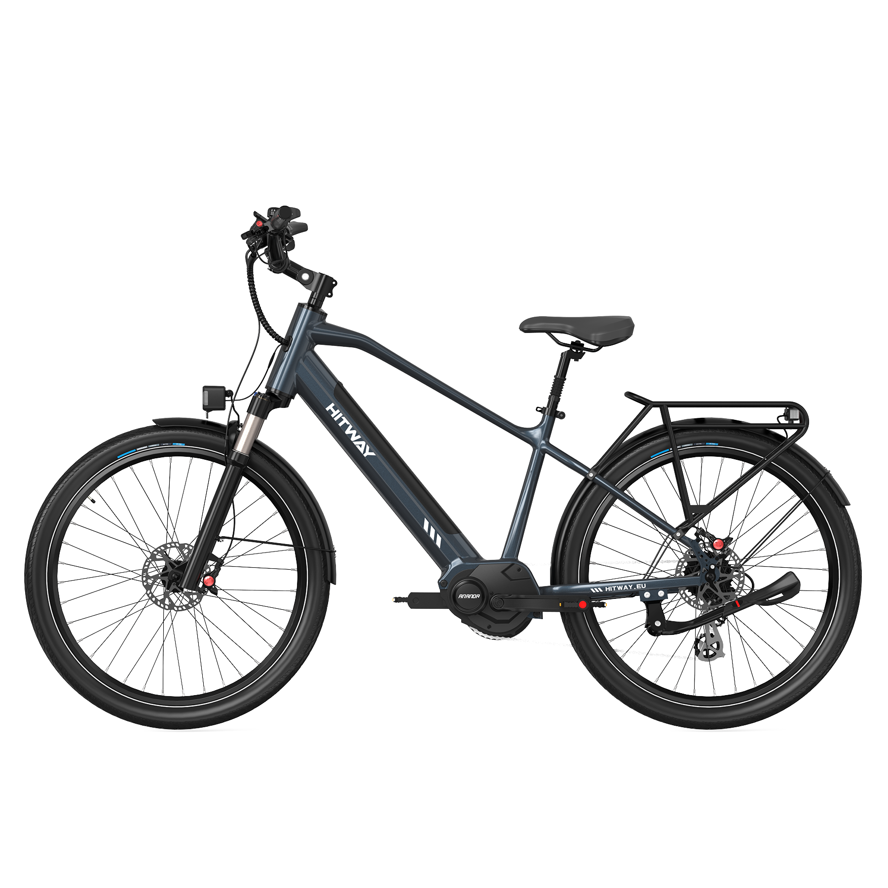 BK33 E-Bike 250W Mid-Drive – 26 Zoll Elektrofahrrad mit 80Nm Drehmoment, 374Wh Akku & App-Steuerung