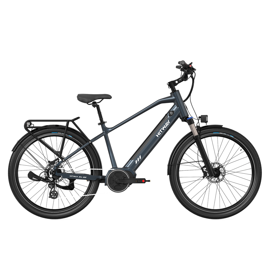 BK33 E-Bike 250W Mid-Drive – 26 Zoll Elektrofahrrad mit 80Nm Drehmoment, 374Wh Akku & App-Steuerung