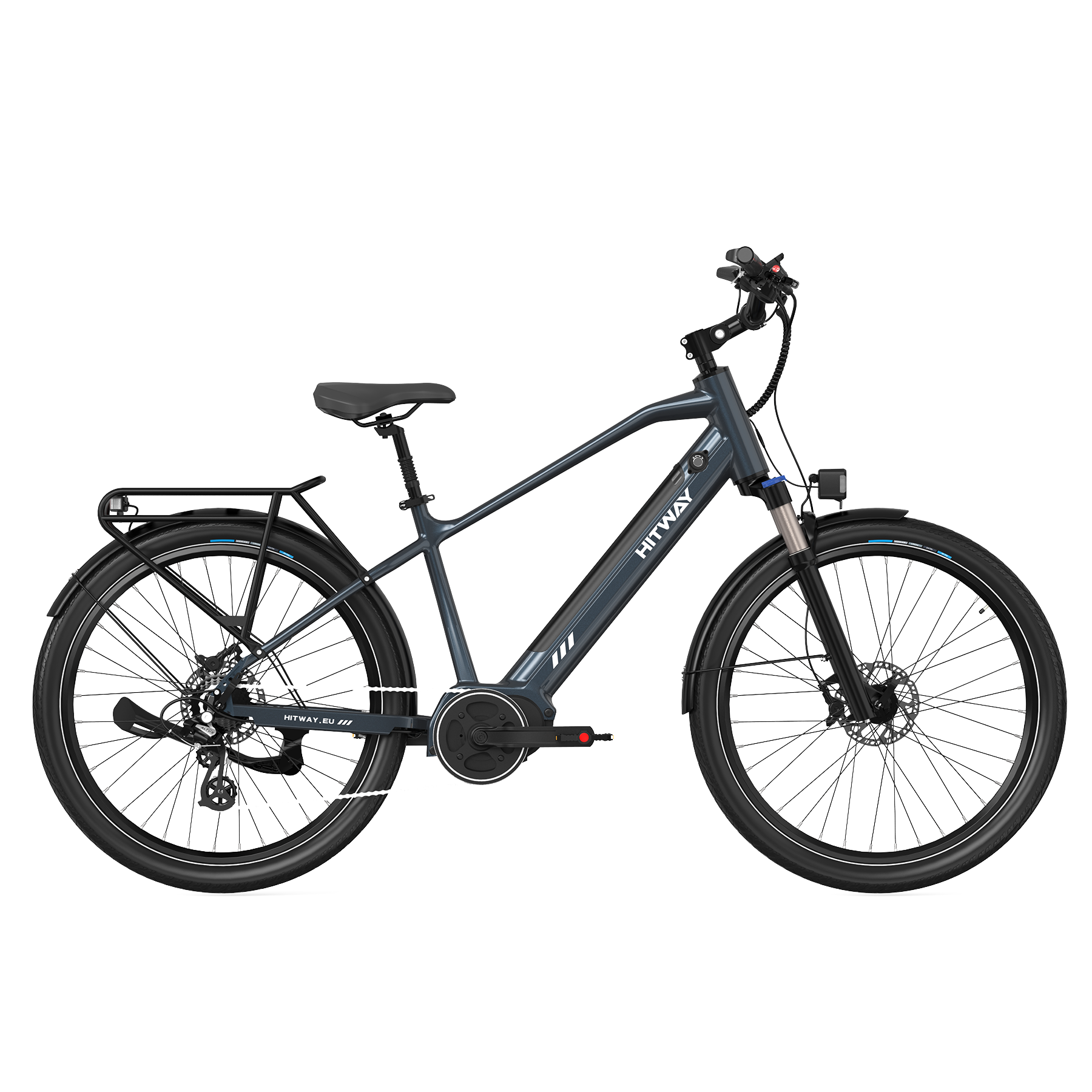 BK33 E-Bike 250W Mid-Drive – 26 Zoll Elektrofahrrad mit 80Nm Drehmoment, 374Wh Akku & App-Steuerung