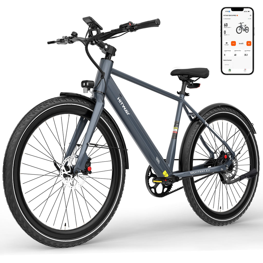BK19 Pro E-Bike 250W – Riemenantrieb, leiser Heckmotor, 36V 10.4Ah Akku & App-Steuerung