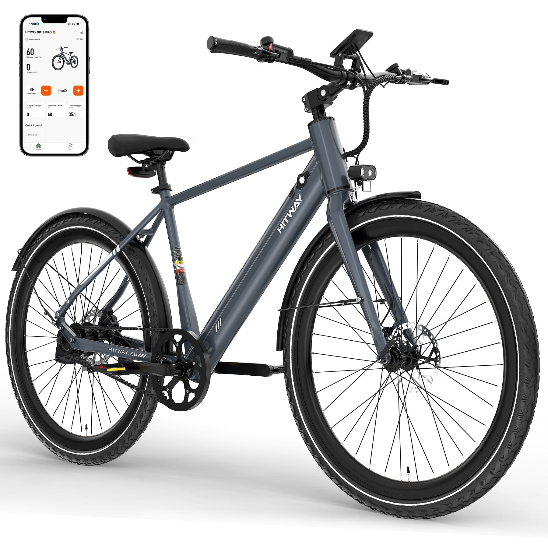 BK19 Pro E-Bike 250W – Riemenantrieb, leiser Heckmotor, 36V 10.4Ah Akku & App-Steuerung