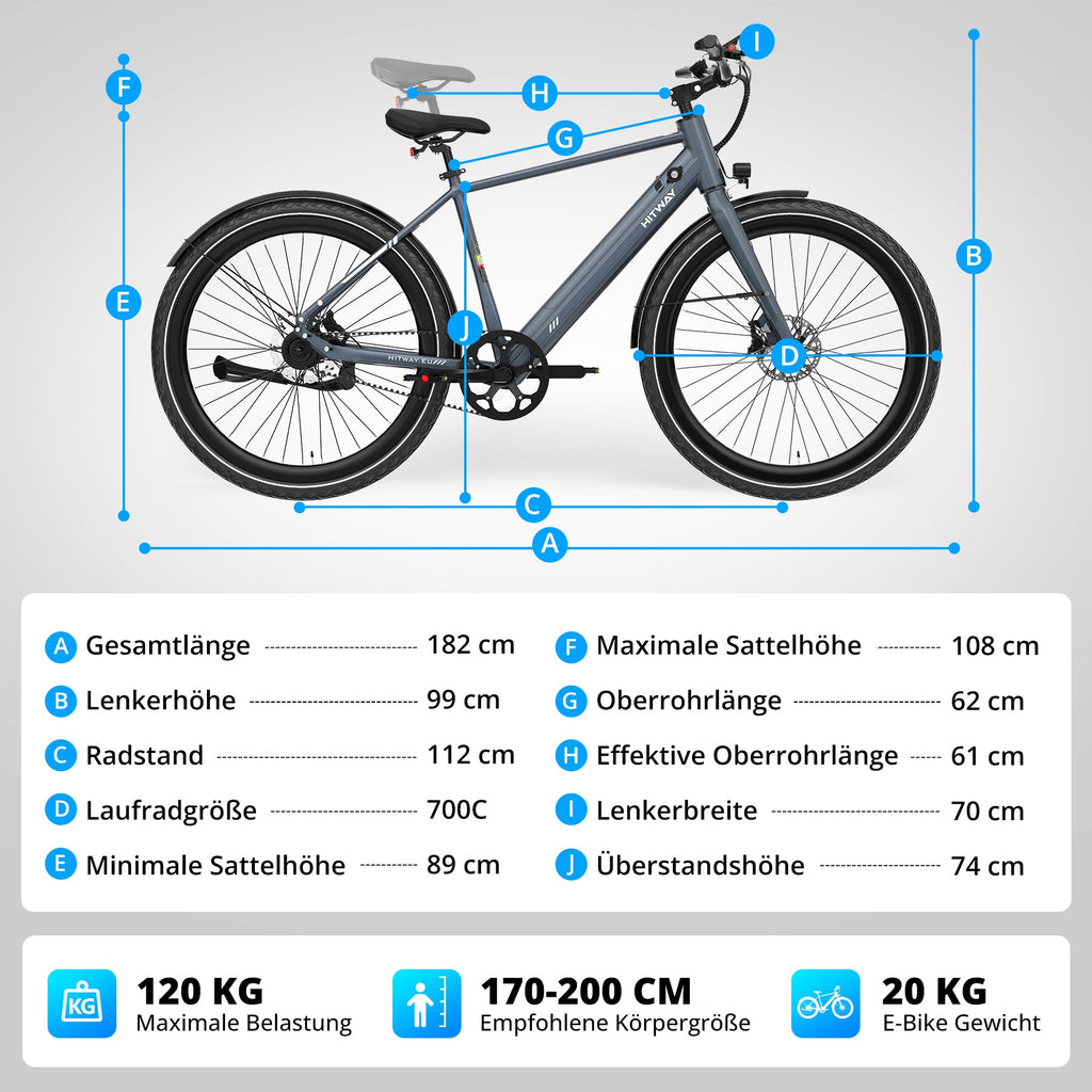 BK19 Pro E-Bike 250W – Riemenantrieb, leiser Heckmotor, 36V 10.4Ah Akku & App-Steuerung